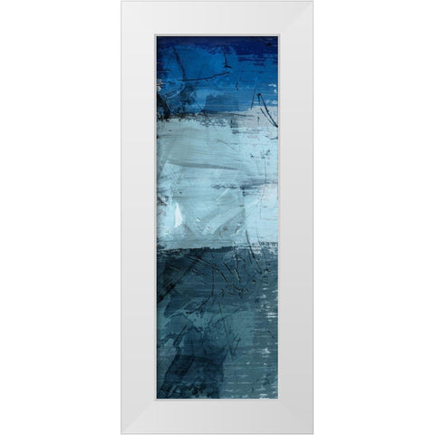 Flaring Indigos 3 White Modern Wood Framed Art Print by Prime, Marcus