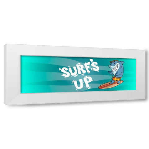 Surfs Up 2 White Modern Wood Framed Art Print by Prime, Marcus