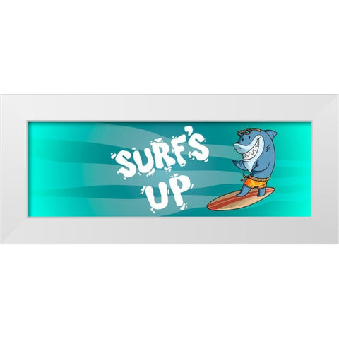 Surfs Up 2 White Modern Wood Framed Art Print by Prime, Marcus