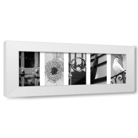 Hope Collage 1 White Modern Wood Framed Art Print by Prime, Marcus