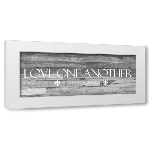 Love All BW White Modern Wood Framed Art Print by Prime, Marcus