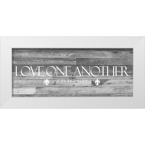 Love All BW White Modern Wood Framed Art Print by Prime, Marcus