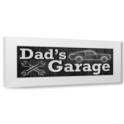 Dads Garage 1 White Modern Wood Framed Art Print by Prime, Marcus