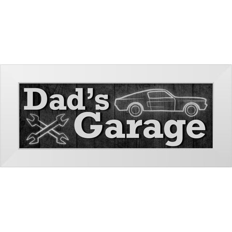 Dads Garage 1 White Modern Wood Framed Art Print by Prime, Marcus