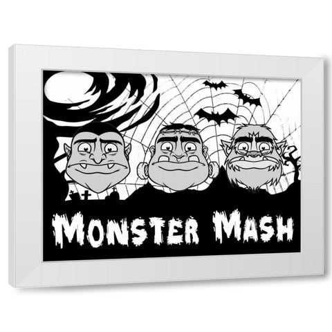 Monster Mash 2 White Modern Wood Framed Art Print by Prime, Marcus