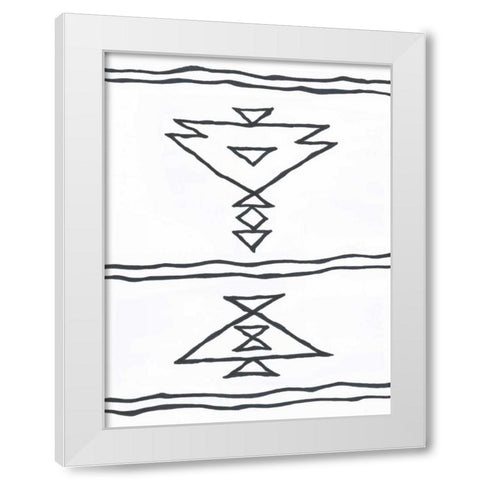 Angular Tapestry 1 White Modern Wood Framed Art Print by Prime, Marcus