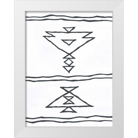 Angular Tapestry 1 White Modern Wood Framed Art Print by Prime, Marcus