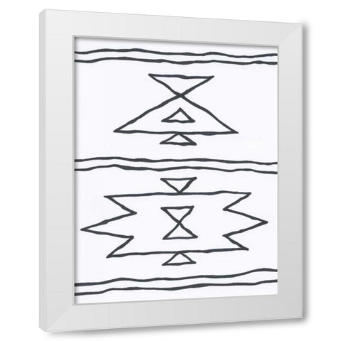Angular Tapestry 2 White Modern Wood Framed Art Print by Prime, Marcus