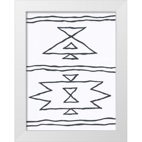 Angular Tapestry 2 White Modern Wood Framed Art Print by Prime, Marcus