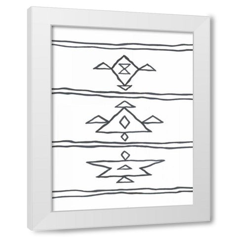 Angular Tapestry 4 White Modern Wood Framed Art Print by Prime, Marcus
