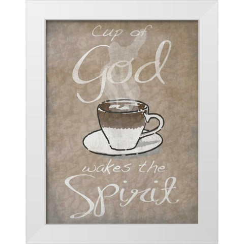 Cup Of God White Modern Wood Framed Art Print by Prime, Marcus