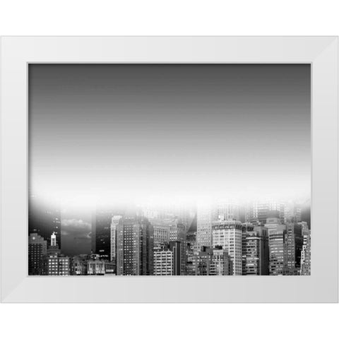 Misty City 1 White Modern Wood Framed Art Print by Prime, Marcus