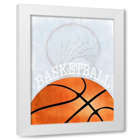 Basketball Love 2 White Modern Wood Framed Art Print by Prime, Marcus