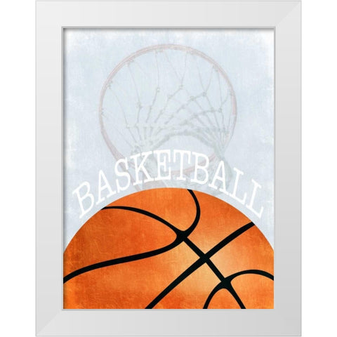 Basketball Love 2 White Modern Wood Framed Art Print by Prime, Marcus
