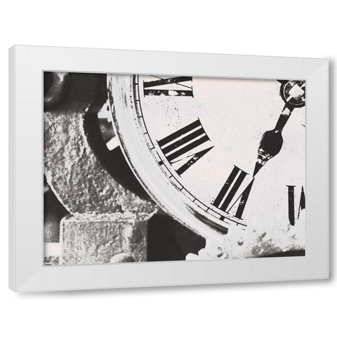 Timeless Clock White Modern Wood Framed Art Print by Prime, Marcus