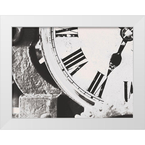 Timeless Clock White Modern Wood Framed Art Print by Prime, Marcus
