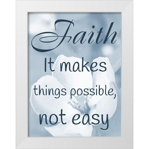 Possible Faith White Modern Wood Framed Art Print by Prime, Marcus