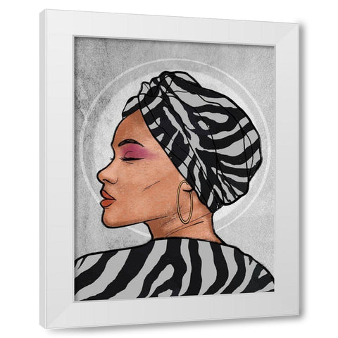 Safari Princess 1 White Modern Wood Framed Art Print by Prime, Marcus
