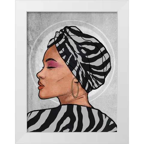 Safari Princess 1 White Modern Wood Framed Art Print by Prime, Marcus