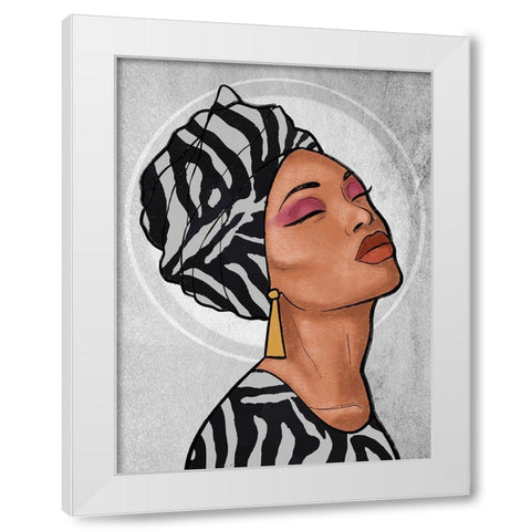 Safari Princess 2 White Modern Wood Framed Art Print by Prime, Marcus