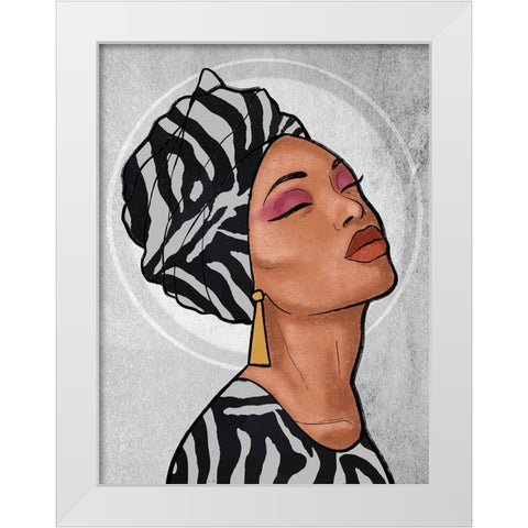 Safari Princess 2 White Modern Wood Framed Art Print by Prime, Marcus