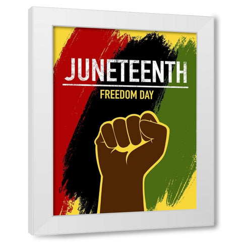 Juneteenth White Modern Wood Framed Art Print by Prime, Marcus