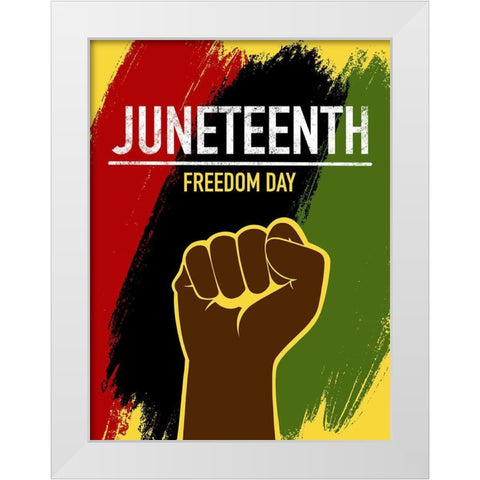 Juneteenth White Modern Wood Framed Art Print by Prime, Marcus
