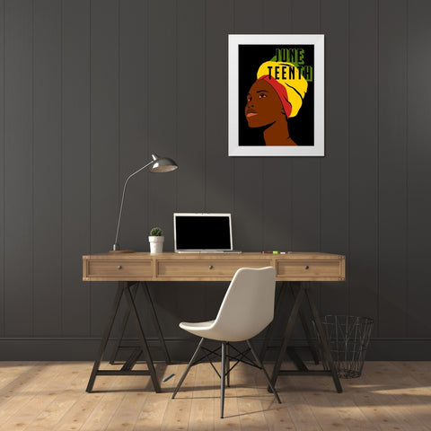 Juneteenth Beauty White Modern Wood Framed Art Print by Prime, Marcus
