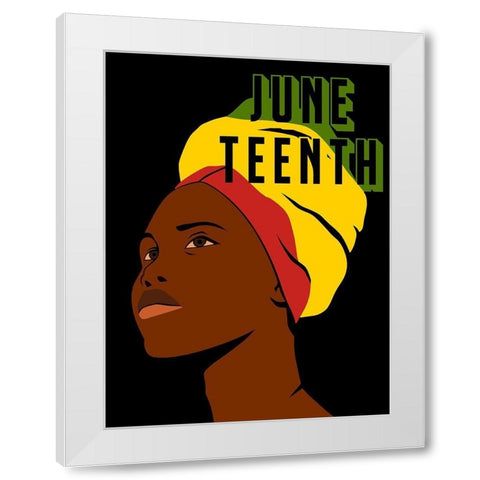 Juneteenth Beauty White Modern Wood Framed Art Print by Prime, Marcus