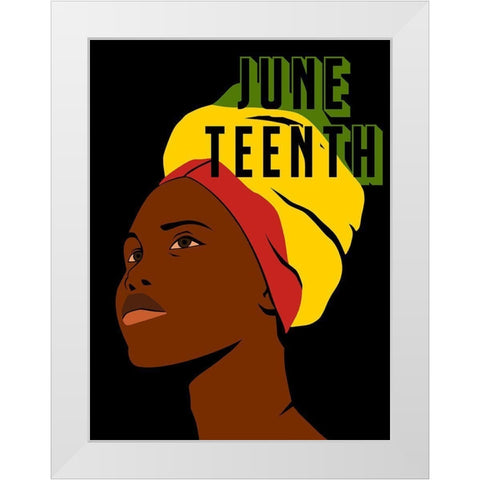 Juneteenth Beauty White Modern Wood Framed Art Print by Prime, Marcus