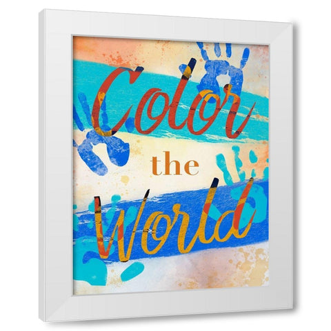 Color The World White Modern Wood Framed Art Print by Prime, Marcus
