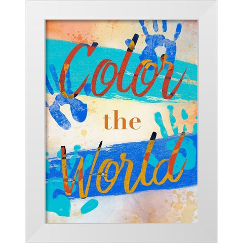 Color The World White Modern Wood Framed Art Print by Prime, Marcus