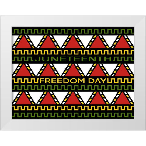 Freedom Patterns White Modern Wood Framed Art Print by Prime, Marcus