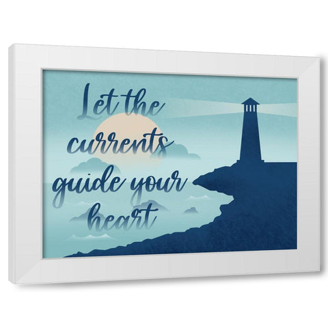 Current Guide White Modern Wood Framed Art Print by Prime, Marcus