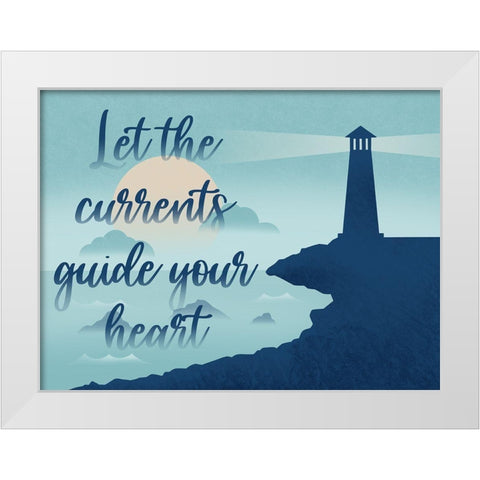 Current Guide White Modern Wood Framed Art Print by Prime, Marcus