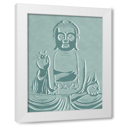 Shifted Buddha White Modern Wood Framed Art Print by Prime, Marcus