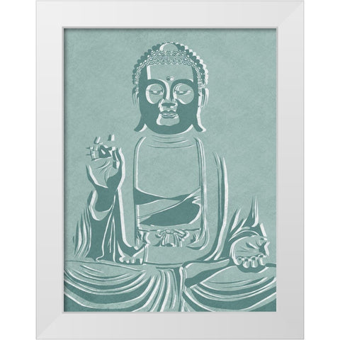 Shifted Buddha White Modern Wood Framed Art Print by Prime, Marcus