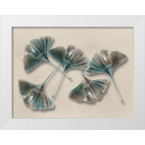 Aged Brass Ginkos 1 White Modern Wood Framed Art Print by Prime, Marcus