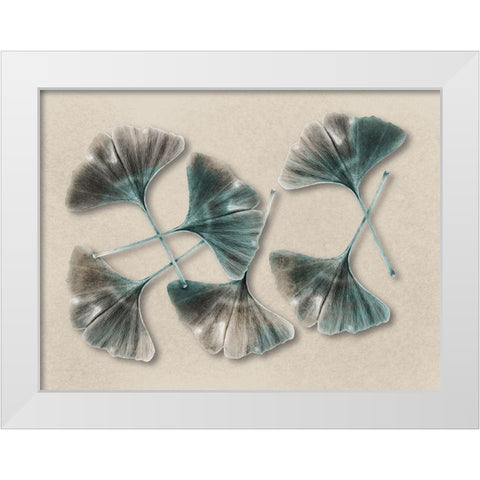 Aged Brass Ginkos 2 White Modern Wood Framed Art Print by Prime, Marcus