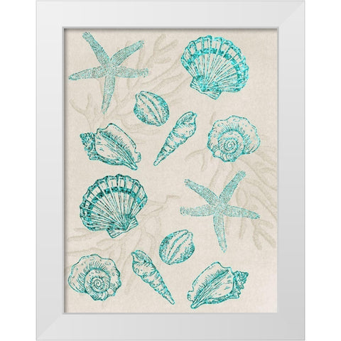 Sea Floor Bunch White Modern Wood Framed Art Print by Prime, Marcus