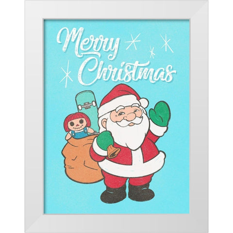 Vintage Christmas White Modern Wood Framed Art Print by Prime, Marcus