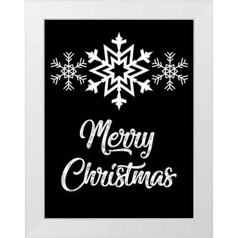 Snowflake Christmas White Modern Wood Framed Art Print by Prime, Marcus