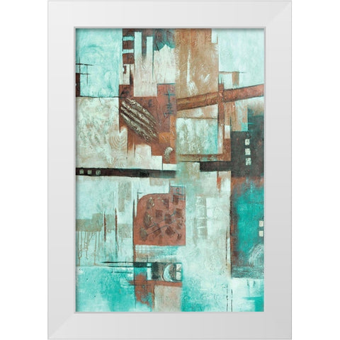 Continuous Puzzle White Modern Wood Framed Art Print by Prime, Marcus