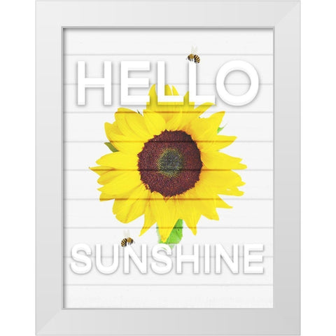 Hello Sunsine 1 White Modern Wood Framed Art Print by Prime, Marcus