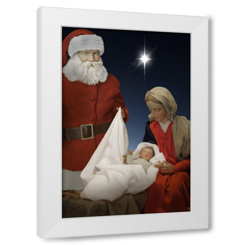 Christmas Visitor White Modern Wood Framed Art Print by Prime, Marcus