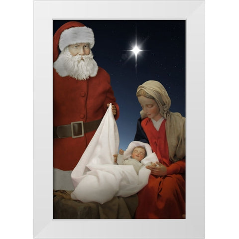 Christmas Visitor White Modern Wood Framed Art Print by Prime, Marcus