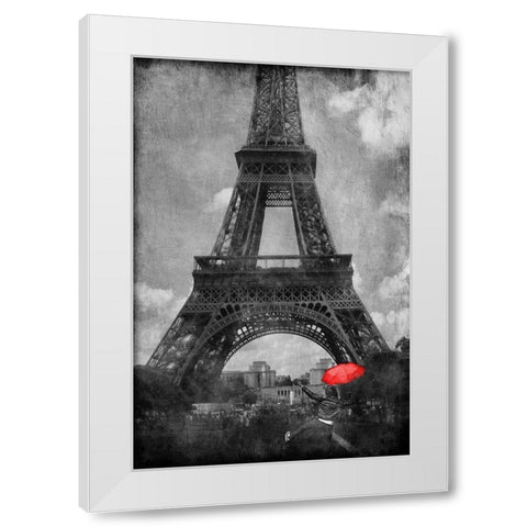 Dancing In Paris White Modern Wood Framed Art Print by Prime, Marcus