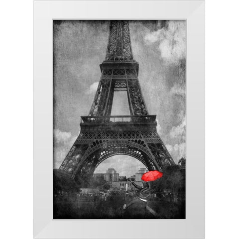 Dancing In Paris White Modern Wood Framed Art Print by Prime, Marcus