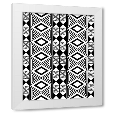 Bogolan Tradition 1 White Modern Wood Framed Art Print by Prime, Marcus