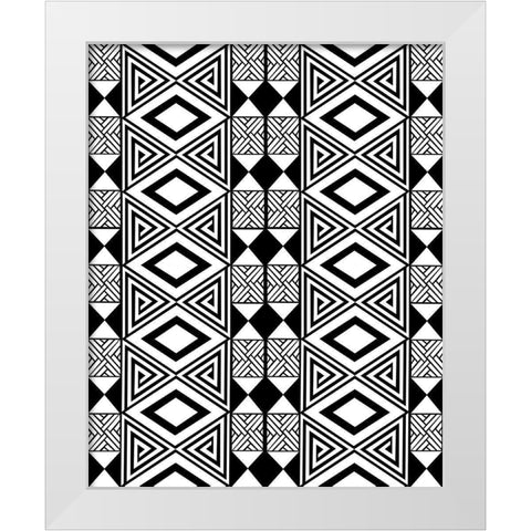 Bogolan Tradition 1 White Modern Wood Framed Art Print by Prime, Marcus